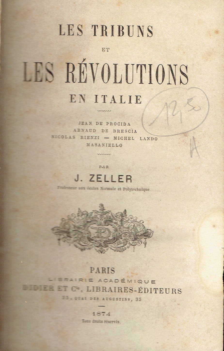 Les tribuns et les révolutions en Italie