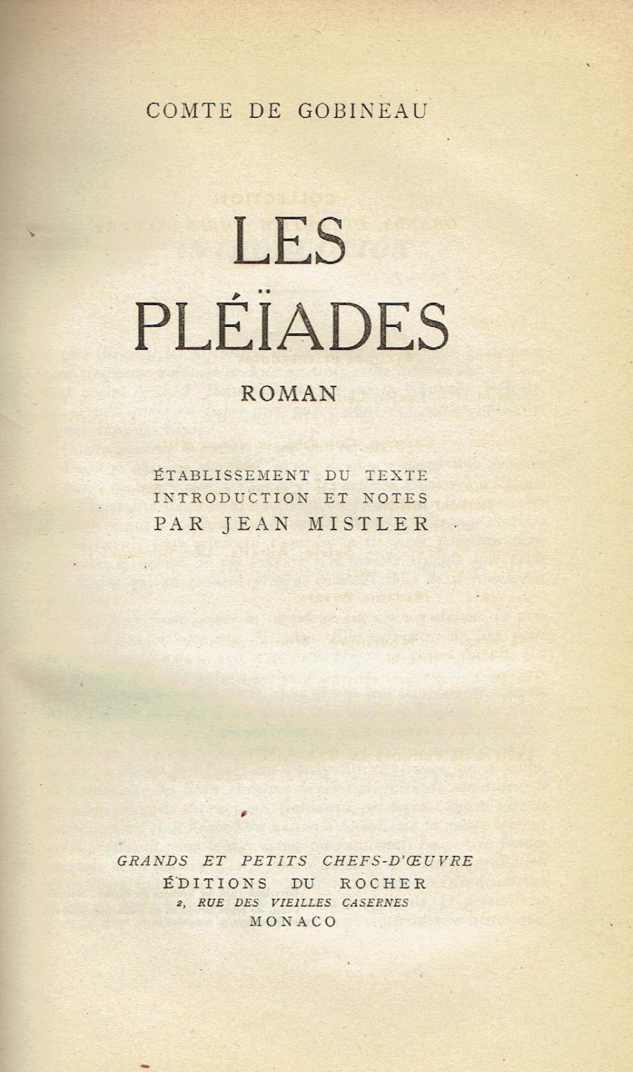 Les pléïades : roman