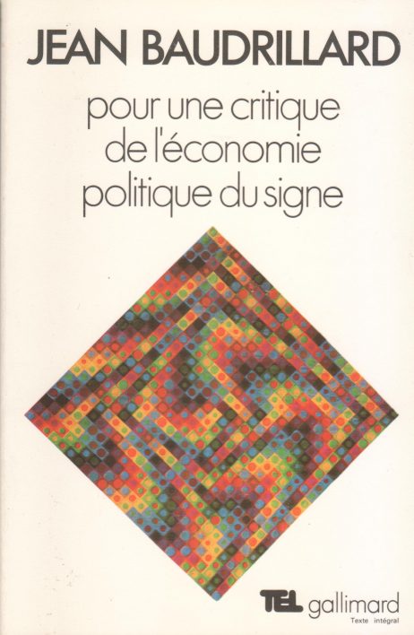 Pour une critique de l'économie politique du signe