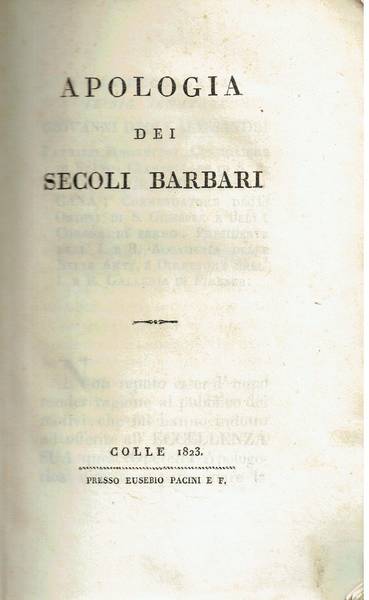 Apologia dei secoli barbari