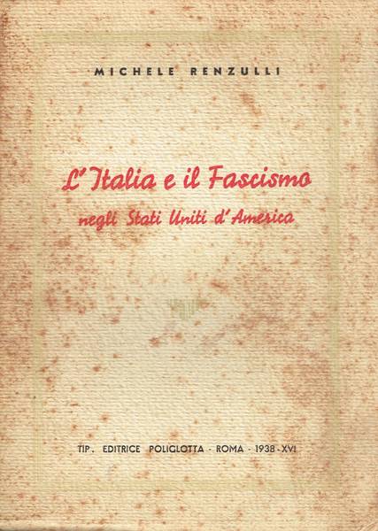 L'Italia e il fascismo negli Stati Uniti d'America